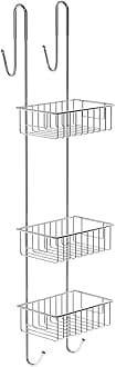 Bamodi Shower Caddy Hanging - 3-Tier Over Door Shower Basket Chrome-Plated - ...