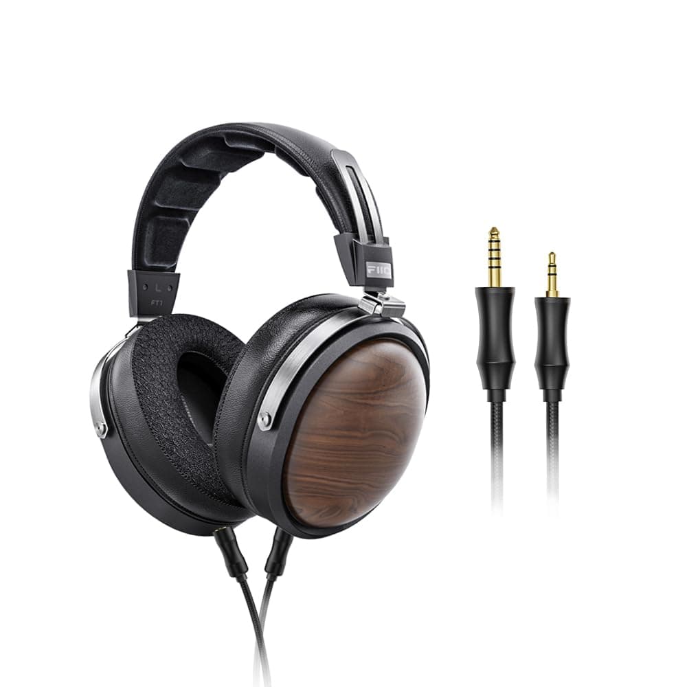 – FT1 32Ω Large Dynamic Driver Headphones with Solid Wood Cups