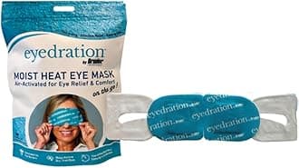 Air-Activated Eye Steam Mask l Dry Eye Relief l Disposable Heated Eye Mask l Gentle, Soothing and Hydrating l No Microwave Needed l Convenient and Lightweight - 10 Single Use Compresses