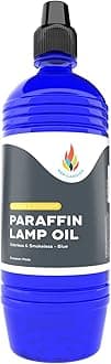The Dreidel Company Liquid Paraffin Lamp Oil - Half-Liter (500mL) - Smokeless, Odorless, Ultra Clean Burning Fuel for Indoor and Outdoor Use (Blue)