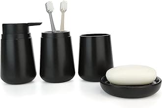 4PCS Black Bathroom Accessories Set