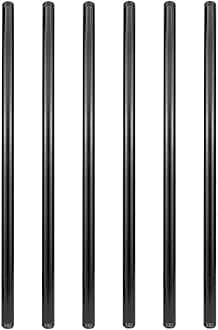 GeilSpace 6 Pack 1/2" × 30" Pre-Cut Black Metal Pipe, Industrial Steel Fits Standard Half Inch Black Threaded Pipes and Fittings - Vintage DIY Industrial Shelving (1/2" × 30")