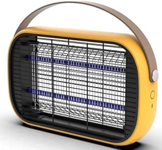 Buzbug LED Fly Zapper Outdoor Indoor,10 Years Lifespan Lamp, Rechargeable 5200mAh Battery, Portable Camping Fly Killer, Fly Trap Mosquito Trap, Bug Zapper Mosquito Zapper -MA015C(Golden)