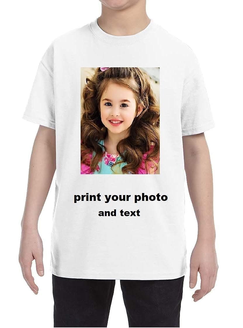 GenericAlpha Graphix Personalized Custom Print Round Neck White Polyester Kids and Adults T-Shirts for Boys, Girls, Men, Women