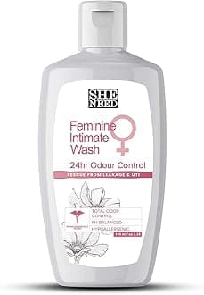 24hr odor control Feminine Intimate Wash for Rescue from Leakage & UTI- Blocks Odour For 24 Hours And Improves Inner Hydration With Ph-3.5. 100% Natural With Vit E, Aloe Vera And Tea Tree Oil - 120 ML