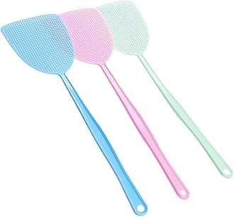 Handle Swatter 3pcs Plastic Control Fly Manual Durable Long 17.5 Tools & DIY Fruit Fly Trap Lauscha (Green, Pink, Blue, One Size)