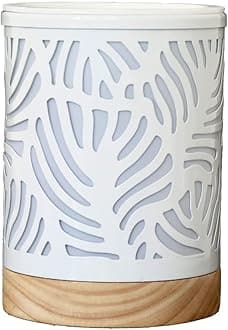 Nivana Wax Melt Burner Electric | Fragrance Oil Burner Plug In | LED Light | Candle Melts Warmer | Scented Fragrance Melter Lamp for Home Office Bedroom Living Room and Decor Gifts (Leaf)