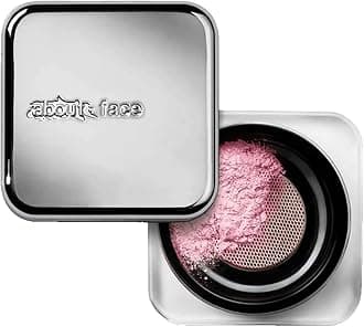 about-face Curtain Call Set & Smooth Loose Powder Finale – Lightweight, Oil-Absorbing Setting Powder with Rice Starch & Corn-Based Talc Alternative – Vegan, Cruelty-Free – 0.35oz (Pink Brightener)