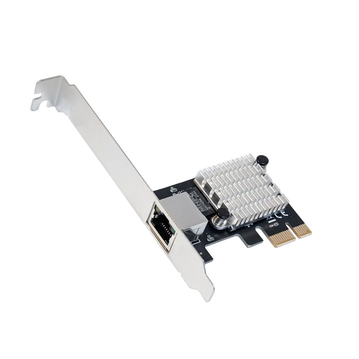 2.5 Gigabit Ethernet PCI Express PCI-E Network Interface Card 10/100/1000/25000 Mbps RJ45 LAN Intel I225 Chipset, Black (SY-PEX24076)