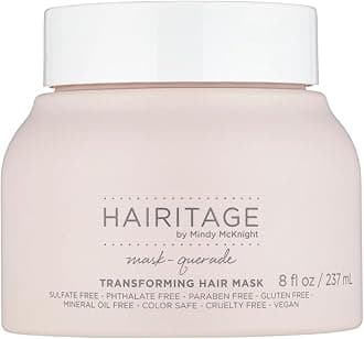 Hairitage Moisturizing Argan Oil Hair Mask Treatment for Anti-Frizz and Hydration - Deep Conditioning Curl Repair Mask with Shea Butter, Aloe & Soy Protein for Dry, Damaged Curly Hair - Soften & Shine