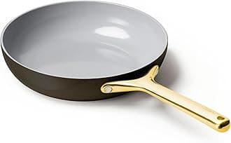 Nonstick Ceramic Frying Pan (2.7 qt, 10.5") - Non Toxic, PTFE & PFOA Free - Oven Safe & Compatible with All Stovetops (Gas, Electric & Induction) - Black
