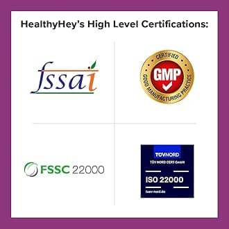 HealthyHey Nutrition Fish Collagen Powder 200g - Hydrolyzed Fish Collagen Peptides | Type 1 Collagen Protein Supplement with Hyaluronic Acid | Amino Acids for Skin, Hair, Nails (Lemon, 200g)