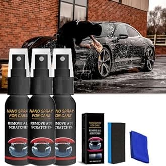 3Pcs Nano Spray for Cars, Car Scratch Repair Nano Spray, Multi-functional Car Scratch Repair Paste Polishing Wax, Remove All Scratches, Ultra High Gloss, Fast Coating Protection, 120ml/30ml(30ml)