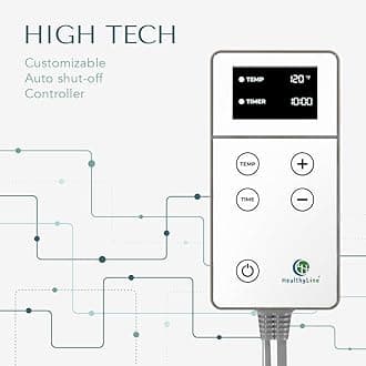 HealthyLine PEMF Infrared Heating Mat - Photon Red Light Therapy 60in x 24in (Firm) InfraMat Hot Amethyst Crystal - Promotes Blood Circulation and Accelerates Recovery