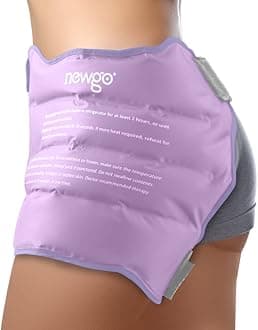 NEWGO Ice Pack for Hip Replacement Surgery, Gel Cold Pack Hip Ice Wrap for Hip Bursitis, Sciatica, Flexor Pain, Inflammation, Swelling - Purple