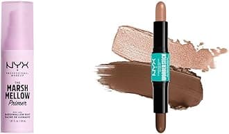 NYX PROFESSIONAL MAKEUPVegan Face Primer & Contouring Stick Duo - Marshmallow Smoothing Primer & Medium Wonder Stick