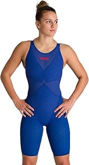 Arena Women's Powerskin Carbon Glide Full Body Short Leg Open Back Swimsuit for Competitive Racing, Practice Kneeskin
