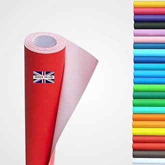 Scarlet Wrapping Paper Roll 10m x 76cm - Large Display Poster & Backing Paper 80gsm for Crafts, Art, School, Packing, Table Covers, Painting & Notice Boards
