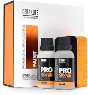Professional Ceramic Coating for Cars – High-Gloss Professional-Grade Paint Protection Kit, Ultra-Hydrophobic, UV & Chemical Resistant, Easy Application, Industry Leading 500 Wash Longevity,