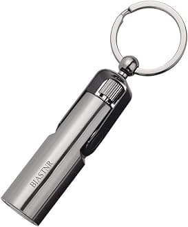 Permanent Match, Keychain Flint Matchstick Fire Starter Forever Match, Reusable Waterproof Flint Lighter for Outdoor Camping Emergency Survival black