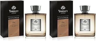 Yardley London Gentleman Elite Luxury Fragrance Eau De Parfum, Basil, Grapefruit, Sandalwood And Amber, 100 Ml (Pack of 2)