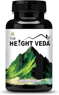 Healthy Nutrition - Just for the Health of it Height Veda Supreme Formula | Double Strength Height Gainer Capsules | Supports Bone Strength, Body Growth & Metabolism for Men and Women (60 Capsules)