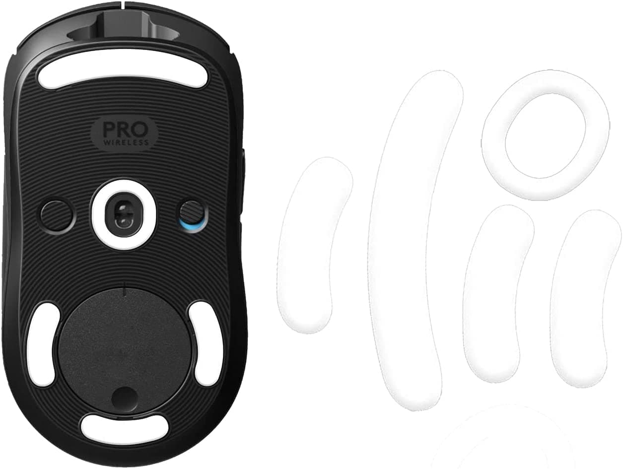 WFB 2 Sets Fast 5.1 Rounded Curved Edges Mouse Feet Skates for Logitech G Pro Superlight Wireless Gaming Mouse Feet Replacement (0.8mm,Smooth,PTFE) Pro Performance Upgrade