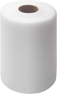 SYOSI Tulle Fabric Rolls 6 Inch by 100 Yards (300 feet) Tulle Spool, for Wedding Party Decorations Gift Bow Craft Tutu Skirt, for Crafts Tutu Costumes Skirts Parties (White)