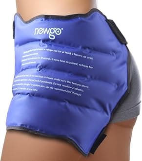 NEWGO Hip Ice Pack Wrap Reusable Hot Cold Therapy Gel Ice Pack for Hip Bursitis, Hip Replacement Surgery, Hip Flexor Pain, Swelling, Sports Injuries, Hip Pain