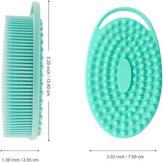 Silicone Body Scrubber, Exfoliating Body Scrubber, Soft Silicone Loofah, Body Scrubber Black Green