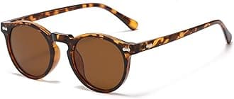 Vintage Polarized Sunglasses for Men Round Sunglasses UV400 Protection Retro Hand-crafted Acetate Frame