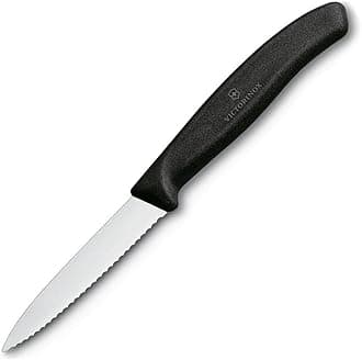 3.25 Inch Swiss Classic Paring Knife with Serrated Edge, Spear Point, Black