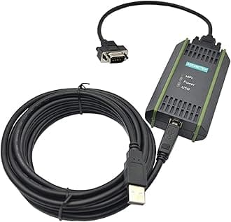 MIFXIN PLC Cable for Siemens S7 200/300/400 6ES7 972-0CB20-0XA0 USB-MPI+ PC USB-PPI, 5m Black, Compatible with Siemens S7-200/300/400 PLC, 840D CNC System, Touch Screen