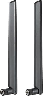 WiFi 6 6E Tri-Band 2.4GHz + 5 GHz + 6GHz 9dBi Omnidirectional Antenna for PC Desktop Computer PCI-E WiFi 6E Network Card Adapter Bluetooth Card Wireless Router（Pack of 2