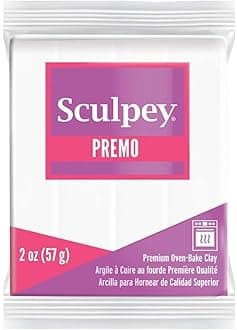 Sculpey Polyform Premo Polymer Clay (2 Oz, White)