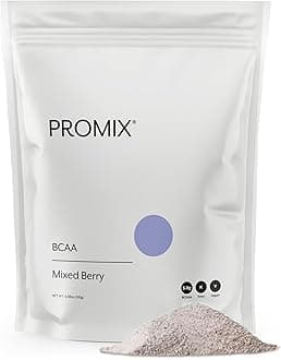 Promix BCAA Post-Workout Energy Powder - 5g Micronized BCAAs, Sugar Free, Plant Based, Vegan, Keto - Mixed Berry - 30 Servings (Pack of 1)