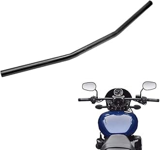 1" Motorcycle Handlebar 25mm Black Drag Straight Bar Cafe Racer for Honda Kawasaki Yamaha Suzuki Harley Chopper Bobber
