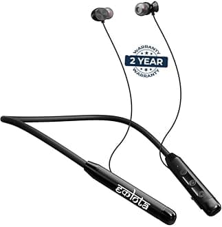 Cintlug Eकlota BT Music Neckband with Mic, Heavy Bass Sound, 40 Hours Battery Up, Low Latency Bluetooth in Ear Headphone, 2 Years Warranty by Eklota.035