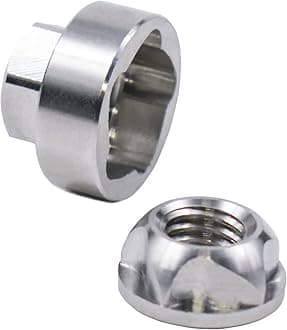 M6 304 Stainless Steel Anti-Theft Locking Nuts P1.0 Security Hardware Kit for Mountain Bike Awning Car Accessories for Styling Light Bar Safety,(4 Lock+ 1 Key)