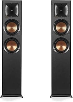 R-625FA Powerful Detailed Floorstanding Single Home Speaker Black