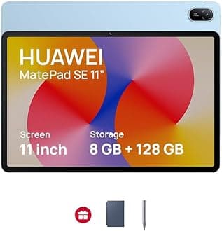 HUAWEI MatePad SE Tablet, 11-inch Eye Comfort Display, Large Capacity Battery, 8GB+128GB, Wifi, M-pencil in-box, Crystal Blue + FOC