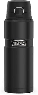 THERMOS Stainless King Vacuum-Insulated Drink Bottle, 24 Ounce, Matte Black