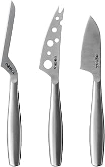 Cheese Knife Set Copenhagen - Cheese Knife - Cheese Knives for All Types of Cheese - 3 Pieces for Soft, semi-Soft and Hard Cheeses