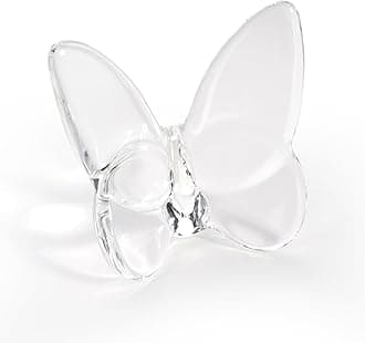 Lioaeust Crystal Butterfly Figurines,Flying Butterfly Figurine Decor Crystal Cut Glass Butterfly Ornament Statue Animal Collectible Home Ornament Decor Transparent