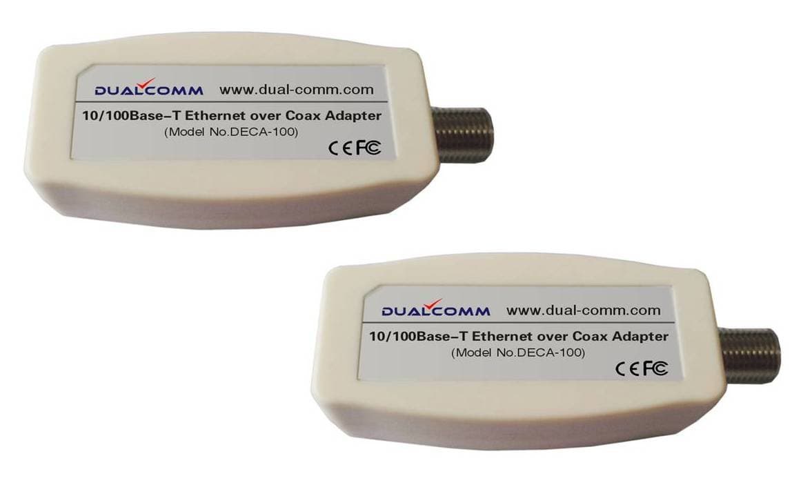 Ethernet over Coax (EoC) Adapters (DECA-100) - Twin Pack
