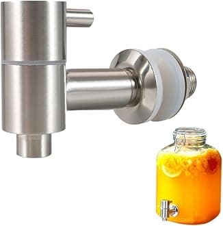 - HASTHIP® Replacement Spigot Faucet Tap for Beverage Dispenser, 304 Stainless Steel Food Grade Lever Pour Spout For Glass Drink Jar Bucket, Ceramic Porcelain Crock Water Dispenser (16MM)