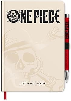 Notebook Journal One Piece Official | Hardcover Journaling Notebooks + Pen | A5 Notebook | Cute Notebooks | 192 Dotted Pages