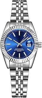 Women Watch Classic Silver Stainless Steel Waterproof Quartz Analog Watch Fashion Ladies Wrist Watches