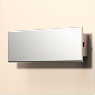 Wide Panel Wall Mounted Towel Warmers Small,Heated Drying Rack Towel Dryer for Bathroom,Hard Wired Aluminum Heated Towel Rack,Silver,Hard wired right