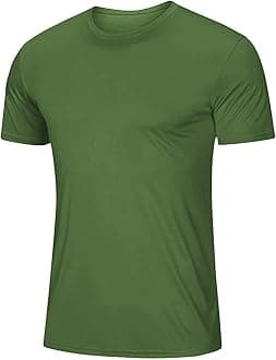 GenericMens T-Shirts Short Sleeve Shirts Moisture Wicking Active Crew Neck Tops Athletic Quick Dry Lightweight Shirt